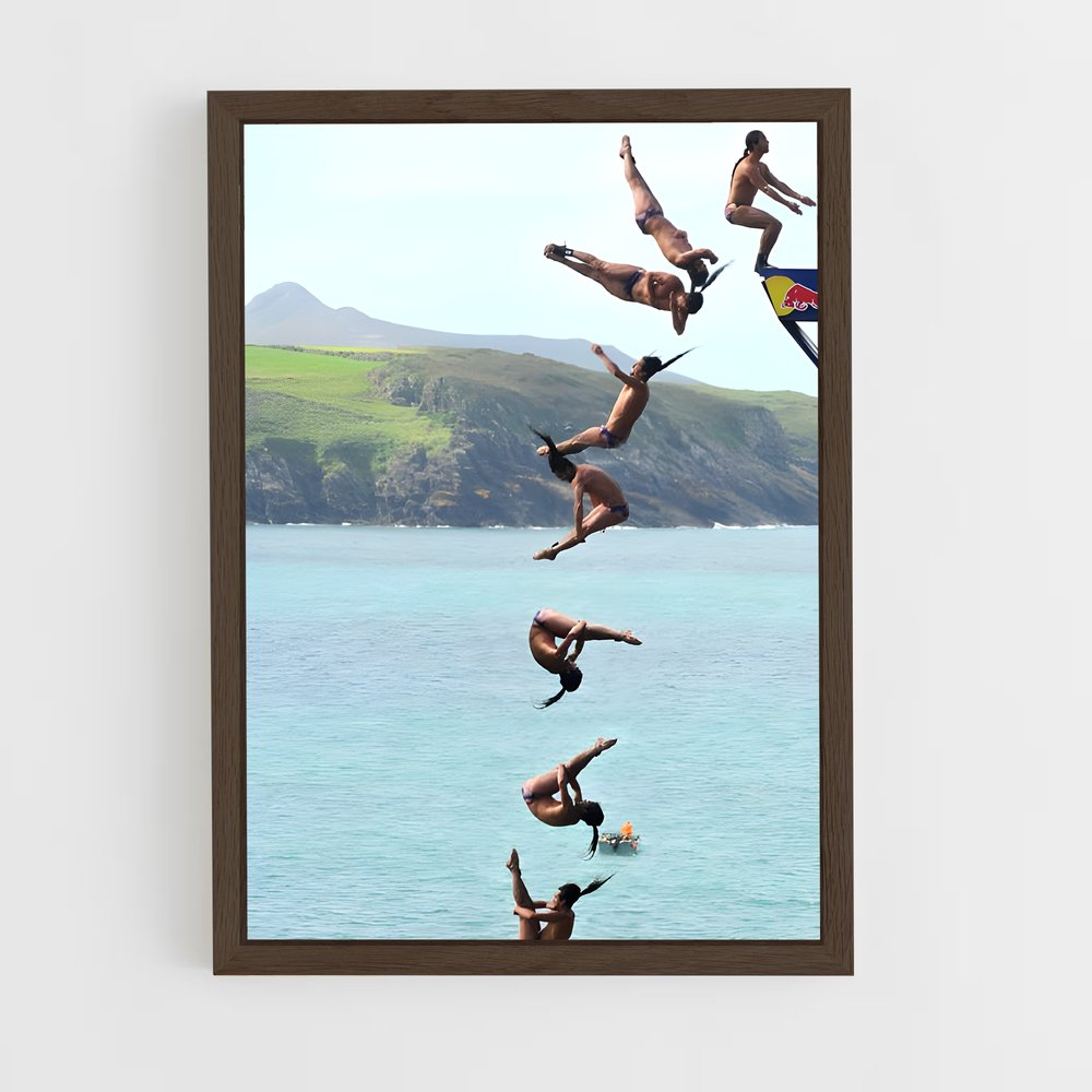 Poster Cliff diving sauts – affiche Plongeon de falaise (vue 5)